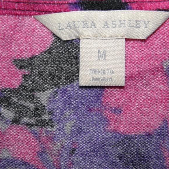 LAURA ASHLEY PINK/PURPLE/BLACK SEXY SWEATER~MEDIUM - Picture 2 of 6